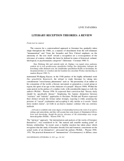literary reception theories: a review