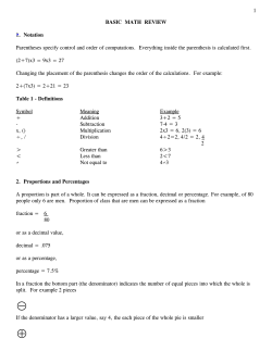 Math Review