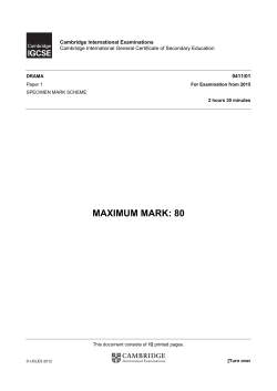 2015 Paper 1 Specimen Paper Markscheme