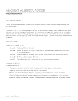 program overview - Royal Tyrrell Museum