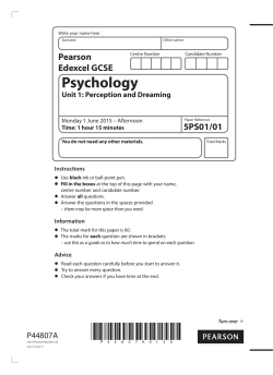 Psychology - Edexcel
