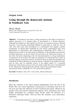 Going through the democratic motions in Southeast Asia