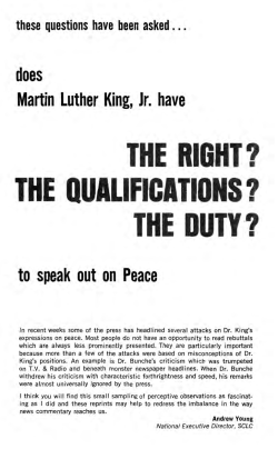 Does Martin Luther King Have the Right to Speak Out on Peace?