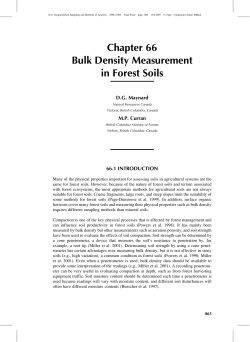 Chapter 66 Bulk Density Measurement in Forest Soils