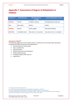 Assessment of Degree of Dehydration in Children