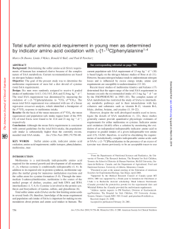 Total sulfur amino acid requirements in young men