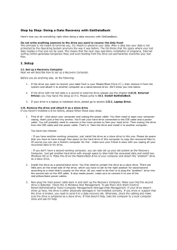 Step by Step: Doing a Data Recovery with