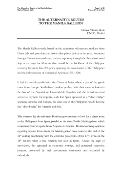 THE ALTERNATIVE ROUTES TO THE MANILA GALLEON