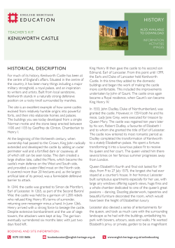kenilworth castle history