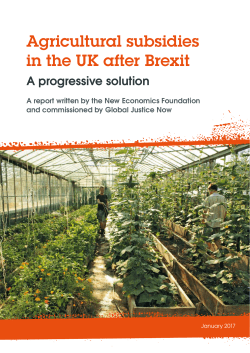 Agricultural subsidies in the UK after Brexit