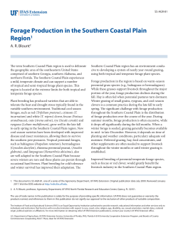 Forage Production in the Southern Coastal Plain Region1