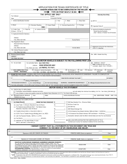 application for texas certificate of title