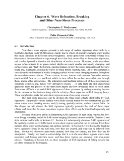 Chapter 6. Wave Refraction, Breaking and Other Near