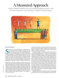A Measured Approach: Value-Added Models Are a Promising