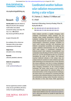 Coordinated weather balloon solar radiation measurements during