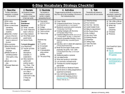 6-Step Vocabulary Strategy Checklist