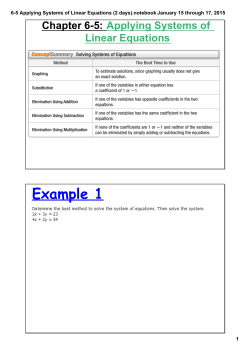 6-5 Applying Systems of Linear Equations (2 days).notebook