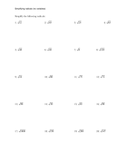 simplifying radicals (no variables)