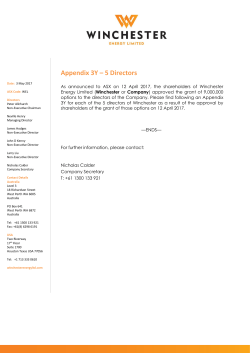 Appendix 3Y &ndash; 5 Directors