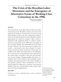 The Crisis of the Brazilian Labor Movement and the