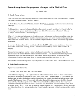 Some thoughts on the proposed changes to the District Plan