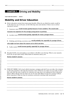 Driving and Mobility - Brandywine Virtual Academy