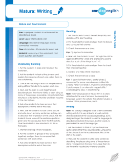 Matura Nature and environment