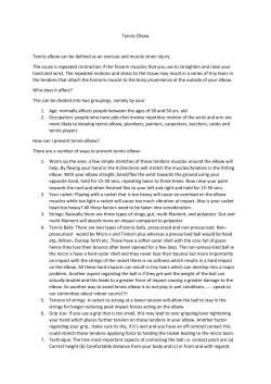 how to prevent tennis elbow from occurring