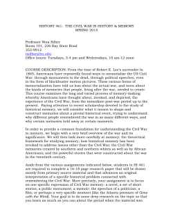 HI 461: The Civil War in American Memory