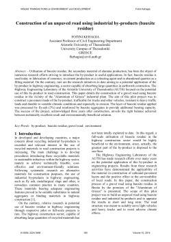 Construction of an unpaved road using industrial by