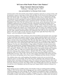 Prairie Water Color Painters extended essay and checklist