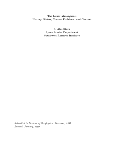 Lunar Atmosphere: History, Status, Current Problems