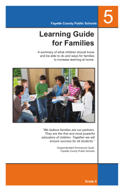 fifth grade - Fayette County Public Schools