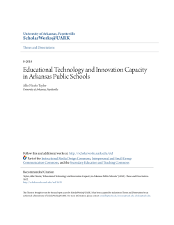 Educational Technology and Innovation Capacity in Arkansas Public