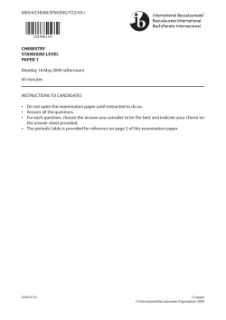 M09/4/CHEMI/SPM/ENG/TZ2/XX+ Monday 18 May 2009 (afternoon