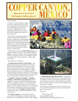 COPPER CANYON, MEXICO - Betchart Expeditions