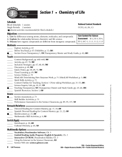 3.1 - Chemistry of Life