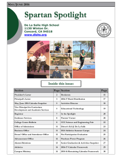 Spartan Spotlight - De La Salle High School