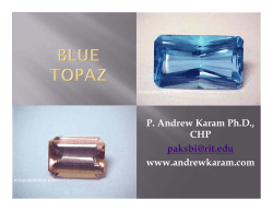 Andrew Karam: Irradiated Gemstones