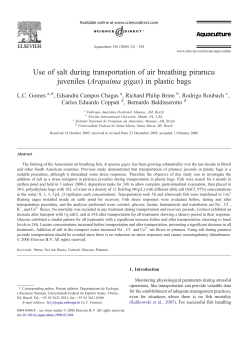 Use of salt during transportation of air breathing - Ainfo
