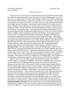 From: Tom Brown - Heritage Apples