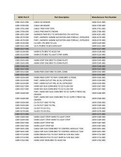 GEHC Part # Part Description Manufacturer Part Number
