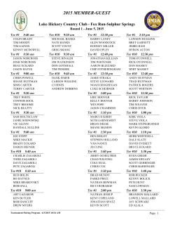 2015 member-guest - Lake Hickory Country Club