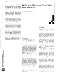 Eye Movement Patterns on Chinese Yellow Pages Advertising