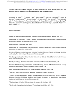 Genome-wide association analyses of sleep disturbance