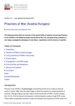 Prisoners of War (Austria-Hungary) - 1914-1918