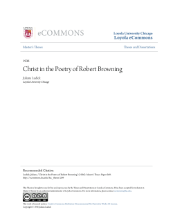 Christ in the Poetry of Robert Browning