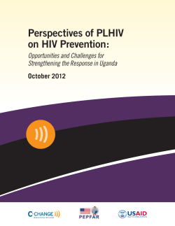 Perspectives of PLHIV on HIV Prevention - C