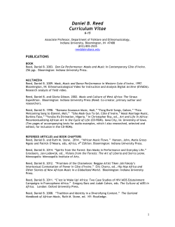 Daniel B. Reed Curriculum Vitae - Indiana University Bloomington