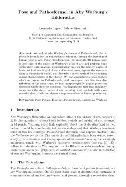 Pose and Pathosformel in Aby Warburg`s Bilderatlas